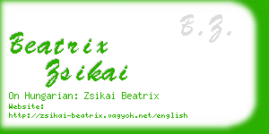 beatrix zsikai business card